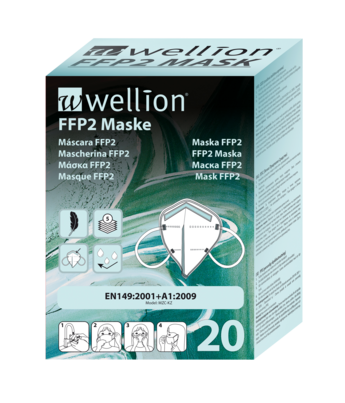 WELLMASK003 Wellion FFP2 Maske (20Stk pro Packung), A-Nr.: 5631886 - 01