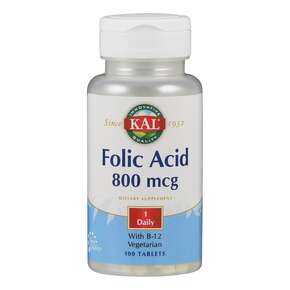 Supplementa Folsäure 800mcg +B12 Tabletten, A-Nr.: 5395397 - 01