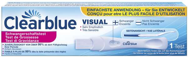 Clearblue visual Schwangerschafts-Frühtest, A-Nr.: 3117116 - 01