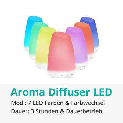 Kompakter Aromadiffuser weiß mit LED-Beleuchtung, A-Nr.: 5246272 - 02