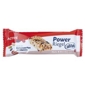 all in® ACTIVE Power Riegel Nuts &amp;amp; Berries, sweet &amp;amp; salty (24 x 30g), A-Nr.: 5332698 - 01