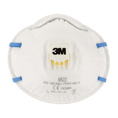3M™ Maske für Hand- und Maschinenschleifen, FFP2, mit Ventil, 3 pro Packung, A-Nr.: 5646876 - 03