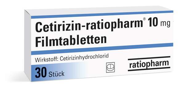 Cetirizin-ratiopharm® 10 mg Filmtabletten, A-Nr.: 2429003 - 01